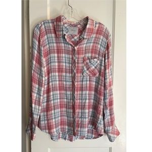 RAILS Hunter Buttoned Flannel Sky Rosewood